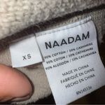 NAADAM Crop Crewneck Sweatshirt Tan Cotton Cashmere XS Photo 3