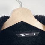 ZARA Shearling Double Faced Oversized Jacket Brown Photo 9