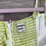 Aritzia sunday best viola bustier green gingham print mini dress Photo 6