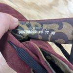 Fly London  Yebi Suede Bootie Burgundy EU 38 US 7 - 7.5 Tie-Back Wedge Ankle Boot Photo 2