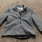 Alfred Dunner Alfred Black/White Striped Blazer SIZE 14 Photo 0