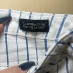 Scotch & Soda ‎ Downtown Surf La Bohemienne Mid Rise Skinny White Blue Striped Photo 3