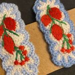 Romwe  Anime 2pcs Floral Embroidery Hair Clip - 260 Photo 1