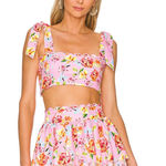 Agua Bendita Rhea Top and Skirt Pink Blossom Womens Size Large Photo 0