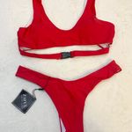 Zaful NWT Red Bikini With Clip Photo 1