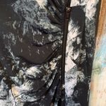 Carmen Marc Valvo Carmen Black & White Tie Dye Faux Wrap Dress Size M Photo 2