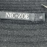 Nic+Zoe  xl Black Aysymetrical Neckline ribbed Sweater wool/laine angora blend Photo 1
