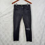 Lucky Brand  Distressed Lolita Capri Released Hem Black Washed Jeans Size 6‎ Photo 2