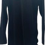 Pam & Gela Shirred Mini Dress Black Terry Velour Adjustable Ruching Size Large Photo 1