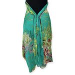 Katharine Story DESIGNER Silk Sequin Embellished Halter Neck Sobe Midi Dress Green Size L Photo 5