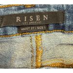 Risen  Jeans Womens 27 (Sz 5) Blue Straight Leg Frayed Hem Crop RDP1207 Exc. Cond Photo 5