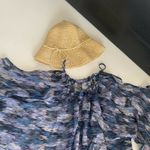 Planet Blue swim Cover Up flowy dress ONE SIZE Cold Shoulder blue purple Photo 3