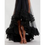 Mac Duggal NWT 68252 Tulle High Neck Sleeveless Ruffled Hem Hi-Low Gown Size 10 Photo 1