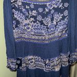Free People My Love Long Sleeve Mini Dress in Indigo Blue Size Small Photo 10