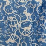 Lilly Pulitzer  blue and white monkey print shirt ‘shake it up’ size small‎ Photo 4