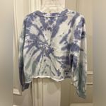 Hippie Rose NWT  blue tie dye women’s cropped crew neck size large Photo 2