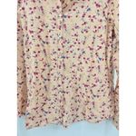 United Colors Of Benetton  Womens Floral Print Button Down Shirt Medium Peach Photo 1