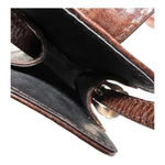 Brighton  Cell‎ Phone Holder Brown Pebble Leather with Croc Trim Wrist Strap​​​ Photo 6