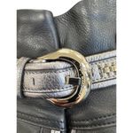 B Makowsky B. Makowsky Womens Black & Silver Leather Hobo Handbag Purse SKU 7813 Photo 1