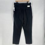 Ophelia Roe Dress Pants Womens XL Black High Rise Pleated Straight Leg Belted Photo 5