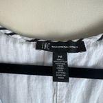 INC Black & White Ruffled Midi Dress Elastic Waist w/ Tie Ruffles Yacht Wife Size undefined Photo 3