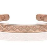 High Quality Solid Copper Magnetic Bracelet Classic Braided Design Cuff Bangle Photo 0