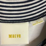 Anthropologie Mauve Haven Soft Knit Striped Navy White Shift Dress W-640 Size M Photo 3