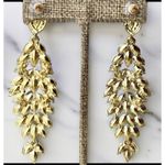 None Black Crystal Statement Earrings NEW Photo 2