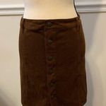 Mossimo Faux Suede Button Down Skirt 18 Brown Photo 0