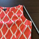 ALYX Women's Clolorful Coral White Diamond Print Sleeveless Dress Size 18 Orange Photo 9