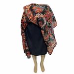 Mix Nouveau Paisley Peasant Midi Skirt‎ Bow Waist Elastic Boho Black Medium Black Photo 3