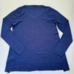 Eileen Fisher Blue Merino Alpaca Wool Tencel Blend Sweater Womens M Long Sleeve Photo 1
