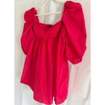 ZARA Blogger's Fave Pink Puffed Sleeve Babydoll Mini Dress size L Photo 4