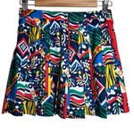 VTG Lily’s Beverly Hills Pleated Mini Skirt Tennis Colorful Retro 80s Size XS/S Blue Photo 1