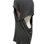 W118 By Walter Baker  Dark Gray Open-Back Capped Sleeves Top. Photo 2