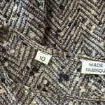 Valentino Vtg 10 Black Tan Printed Ribbed Sweater Knit Waist Wrist Blouse Top Photo 6