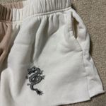 Orange Kiss 2 tone cotton shorts with dragon Photo 3