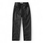 Abercrombie & Fitch  Curve Love Ankle Straight High Rise Coated Jeans Black 25/0 Photo 5