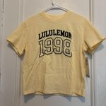 Lululemon NWT  Relaxed-Fit Cotton Jersey T-Shirt *Graphic Butter Cream - Size 4 Photo 1