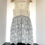 Anthropologie  Blue & White Paisley Mini Dress S Photo 1
