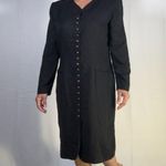 Leslie Fay  Elegant Black Button-Up Dress Photo 7