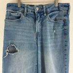 Old Navy Womens Distressed Ripped Knee Medium Wash High Rise O.G. Loose Jeans Photo 3