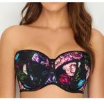 Brand new Panache Jolee Black Floral Bandeau Bikini Top UK/USA 34E Size undefined Photo 3