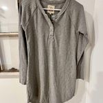 Chaser NWOT Revolve  Size S Gray Rib Henley Shirttail Long Sleeve Tunic Dress Photo 1