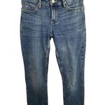 Dear John  Straight Leg Medium Wash Mid-Rise Denim Jeans With Raw Hems Photo 0