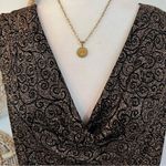 Vintage Y2K J.B.S. Ltd Glitter Cowl Neck Top Made in USA Evening Wear Rival Sz M Black Size M Photo 4