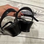 SAS Strippy Low Wedge Black Sandals Women's 9.5 M Tripad Leather Comfort Strappy Photo 2