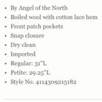 Anthropologie Angel Of The North Black Boiled Wool Leaflace Duster Cardigan S Photo 8