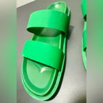 ZARA  Green Slide Sandals with Dual Straps Photo 5