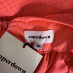 superdown  Dress Women XS Orange Fit & Flare‎ Mini Deep V Sexy Cocktails Party Photo 7